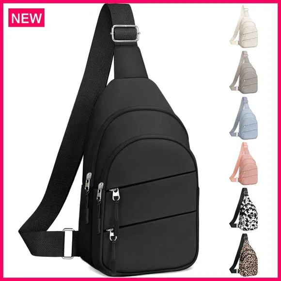 Lightweight Anti-Theft Sling Backpack, 5-Pocket Daypack for Hiking Travel - Picture 1 of 7